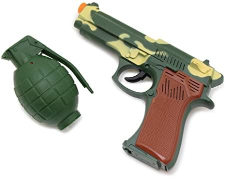 Дитячий набір пістолет та граната Targer 2100A звук світло іграшка дитяча іграшкова зброя хлопчикам, фото 1