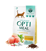 Optimeal 700 г з куркою сухий для дорослих котів та кішок