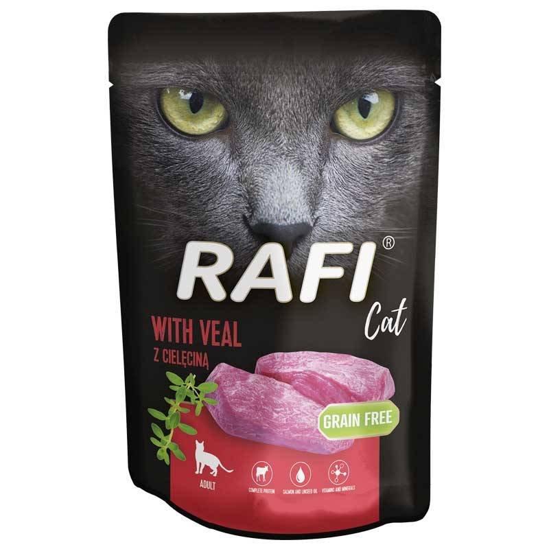 Rafi Cat Adult 100 г з телятиною Dolina Noteci вологий корм для котів, фото 1