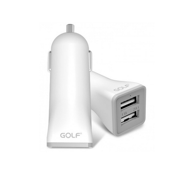 Golf GF-C2 Автомобильное 12V зарядное устройство 2*USB 2.1A / 1A - фото 1 - id-p601950447