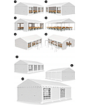 Садовий павільйон Dascompany 3х8 м, тент ПЭ 240 г/м², оцинкований каркас, фото 6