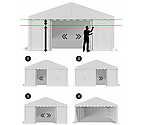 Садовий павільйон Dascompany 3х8 м, тент ПЭ 240 г/м², оцинкований каркас, фото 5