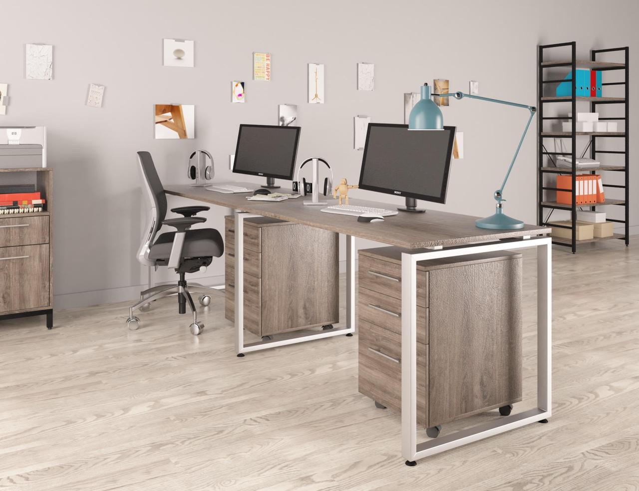 Письменный стол Loft design Q-135-2 270х70х75 см Орех Модена. Компьютерный стол для дома и офиса - фото 5 - id-p1281806893