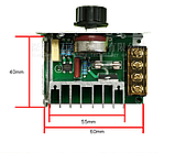 Регулятор потужності, напруги,диммер АС220В/4000 Вт електронний цифровий, фото 4