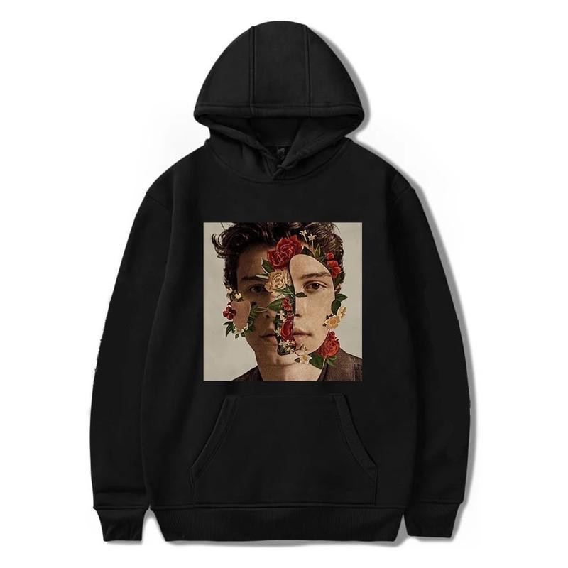 Толстовка худи женская с принтом Shawn Mendes, Шон Мендес