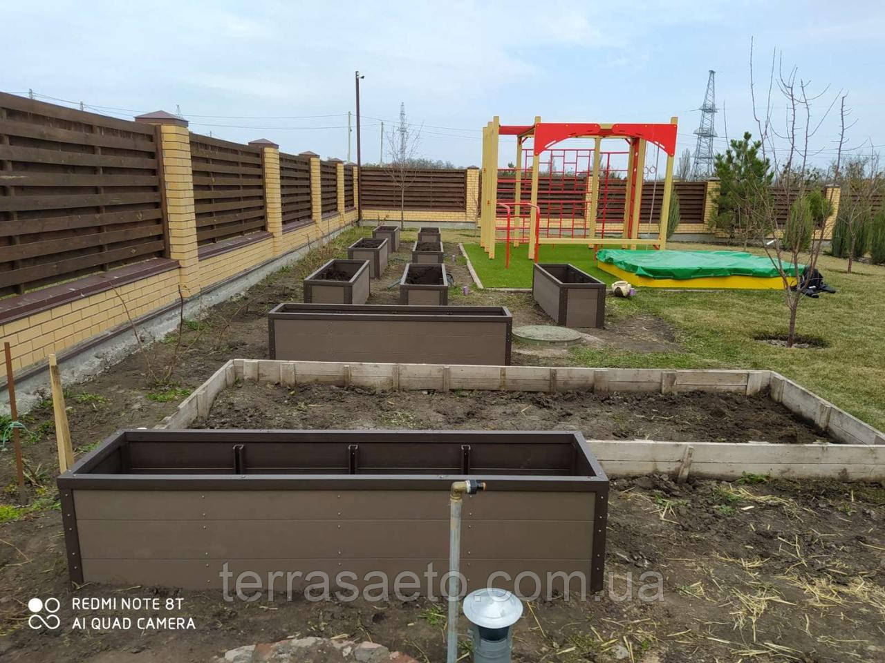 Голландские высокие грядки (комплект материала) из ДПК - высотой 480мм ...