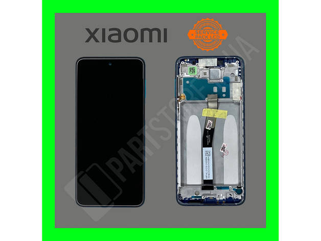 Дисплей Xiaomi Redmi Note 9 Pro/9S із сенсором і рамкою синього кольору (оригінал 100%), фото 1