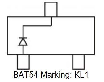 BAT54C (KL3) діод Шоттки 30В 0.2А SOT23