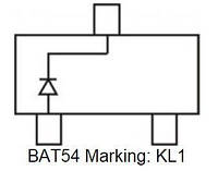 BAT54 (KL1) диод Шоттки 30В 0.2А SOT23