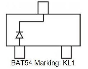 BAT54C (KL3) діод Шоттки 30В 0.2А SOT23