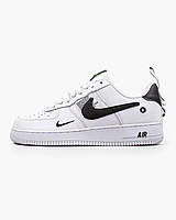 Кроссовки мужские Nike Air Force White белые кожа демисезонные стильные Найк