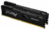 Пам'ять DDR4  16GB  2666MHz PC4-21300  (Kit of 2x8GB)  Kingston FURY Beast (KF426C16BBK2/16) (код 125861)