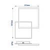 Світлодіодний світильник Feron AL6200 QUADRO S 50W 2300Lm 450х350х60мм (стельова люстра квадратна) білий, фото 4