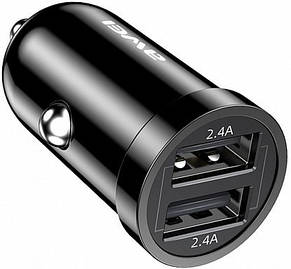 Автомобільний зарядний пристрій AWEI C-826 Quick Charge 3.0 2 USB Black, фото 3