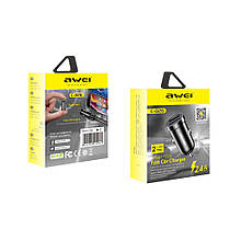 Автомобільний зарядний пристрій AWEI C-826 Quick Charge 3.0 2 USB Black