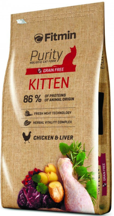 Fitmin cat Purity Kitten Фитмин Корм для кошенят до 12 місяців, вагітних і годуючих кішок, 400 г