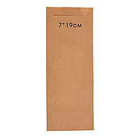Бумажный пакет-Саше для столовых приборов (7*19см) Коричневый, от Производителя, Опт, 2000 шт/ящ, с логотипом