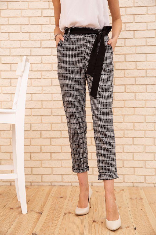 Женские Укороченные Брюки В Клетку Цвет Серый Shopingo 38 Жіночі Вкорочені Штани В Клітку Колір Сірий - фото 1 - id-p2339929210