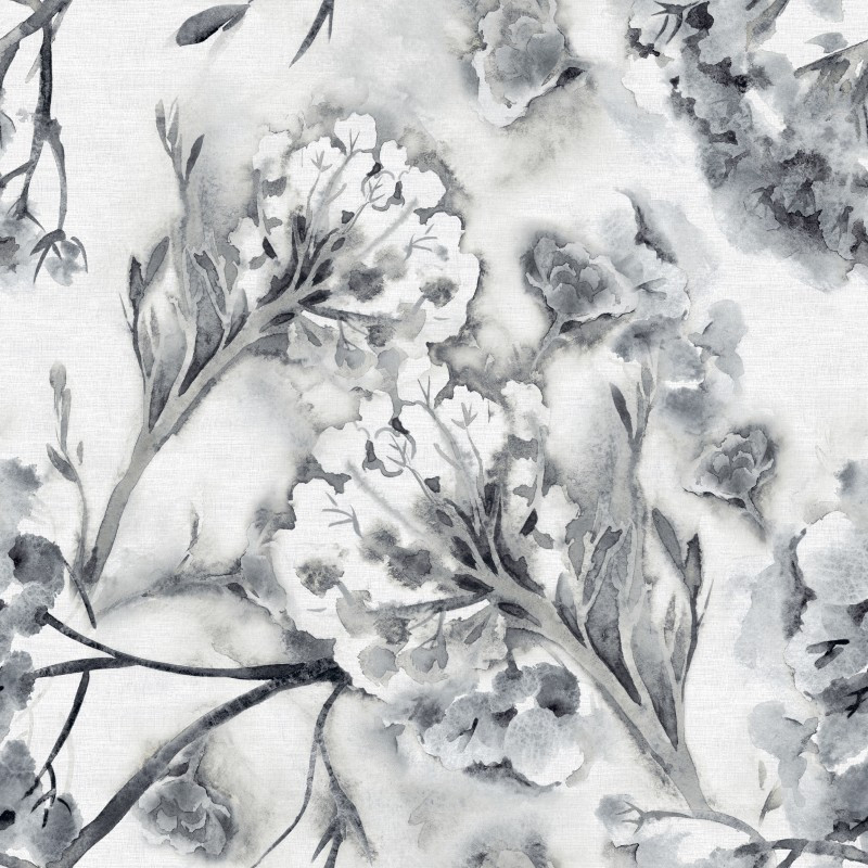 Меблева тканина  Flowers Acashi 380353/206, велюр з принтом, фото 1