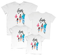 Сімейний Набір 4х Футболок Family look. Мама, Папа, Дочка, Син