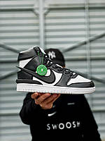 Кроссовки Nike Dunk High AMBUSH Black White (Кроссовки Найк Данк черно-белые)