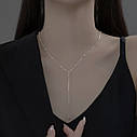 Кольє чокер краватка з кульками срібна 925, фото 2