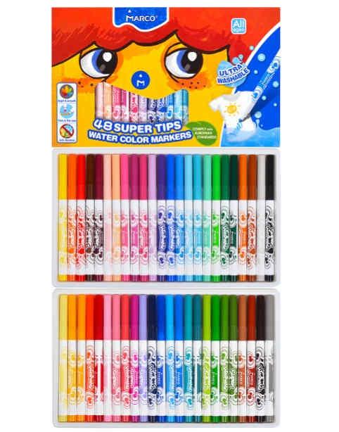 Фломастери Marco Super Washable 48 кольорів
