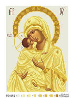 Заготовка для вишивки ікона Володимирівська Ікона Божої Матері ТО-055 Барвиста Вишиванка (23х32 см)