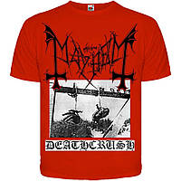 Футболка Mayhem "Deathcrush" (красная футболка), Размер XL