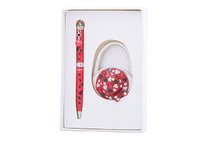Набір подарунковий LANGRES ELEGANCE ручка кулькова + гачок для сумки, червоний
