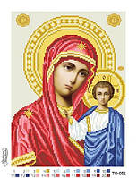 Заготовка для вишивки ікона Казанська Ікона Божої Матері Барвиста Вишиванка (23х32 см)
