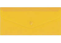Папка-євроконверт на кнопці Е65 Economix 180мкм фактура глянець, прозора жовта