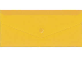 Папка-євроконверт на кнопці Е65 Economix 180мкм фактура глянець, прозора жовта
