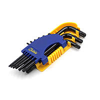 Ключи шестигранные Torx T10-T50, короткие, СrV, 9шт