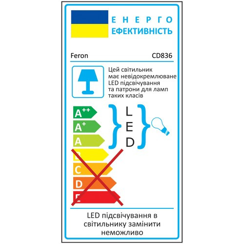 Врезной светодиодный светильник (точечный) Feron CD836 с LED подсветкой - фото 4 - id-p1559352529
