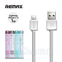 Remax RC-008 USB кабель 1м Lightning для iPhone 5/6/7/8/X, iPad Air Белый