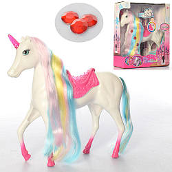 Іграшка Єдиноріг-лошадка з кольоровою гривою світна