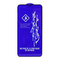 Захисне скло 6D Rinbo на весь екран для iPhone 11 Pro Max чорне клей по всій поверхні