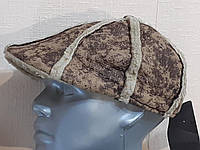Кепка жіноча велюрова зимова фасона УТКА зі штучним хутром