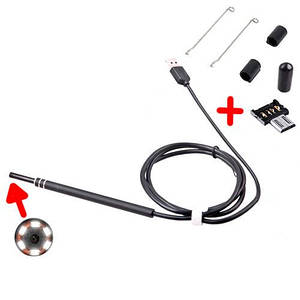 Эндоскоп медицинский, ЛОР отоскоп с камерой, USB MicroUSB Type-C, 1.3Мп