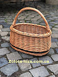 Корзина плетена із цільної лози. Арт:069, фото 3