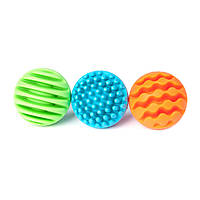 Прорезыватель-погремушка Сенсорные шары Fat Brain Toys Sensory Rollers 3 шт. (F161ML)