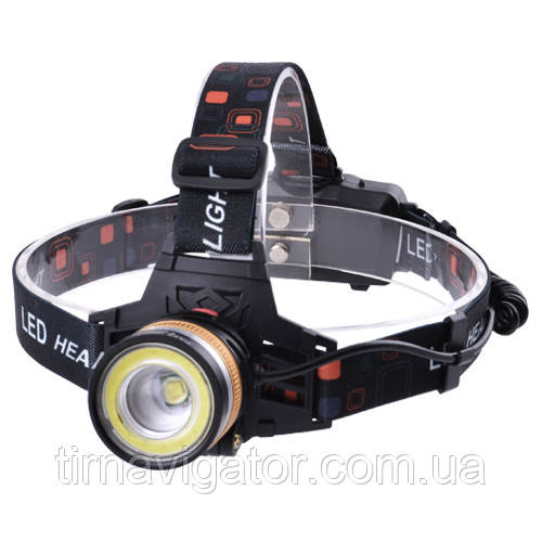 Фонарик налобний BL-8006-T6+COB micro-USB 2x18650 Zoom