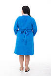 Зручний домашній жіночий велюровий халат на запах, фото 3