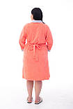 Зручний домашній жіночий велюровий халат на запах, фото 2