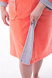 Зручний домашній жіночий велюровий халат на запах, фото 3