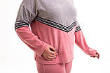 Гарний жіночий домашній костюм-піжама велюровий 44-52, фото 5