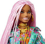 Лялька Барбі Екстра N10 у куртці з квітковим принтом з мишею Barbie Extra #10 GXF09 Mattel Оригінал, фото 4