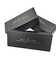 Подарункова коробка чорна з золотим написом BOX for YOU, фото 3