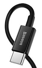 Кабель для зарядки телефона/ смартфона Baseus Type-C - Lightning 20 Вт 2 м Чорний (CATLYS-C01), фото 4